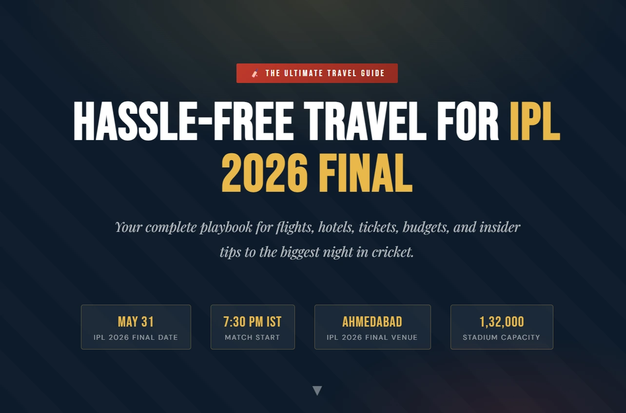 IPL 2026 Final Travel