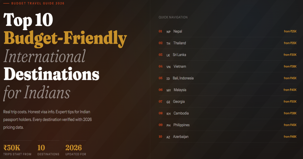 Top 10 Budget-Friendly International Destinations