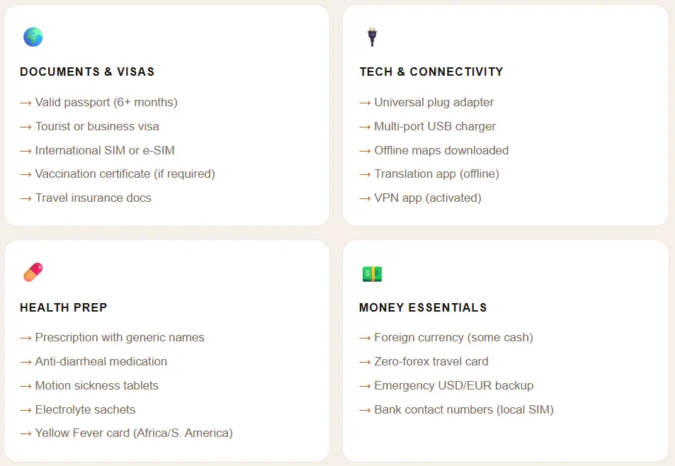 Travel Checklist
